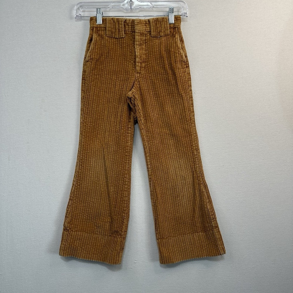 Orange Corduroy Pants Children's Hippy Vibe Flare Leg Thick Cords Vintage
